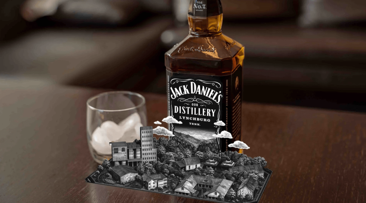 Image based Augmented Reality in Ecommerce - example of Jack Daniels Bottle
