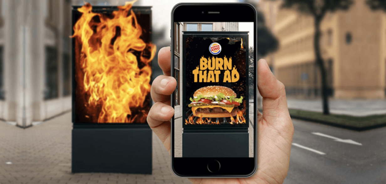 Marker-based augmented reality in Ecommerce - example of Burger King
